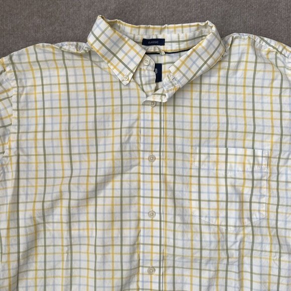 Gap Shirt Mens XL Plaid Button Down Classic Fit Lightweight Office Casual - Picture 2 of 8